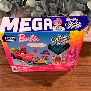 NWT Color Reveal Barbie Mega Surprise Adventure Playset with Convertible